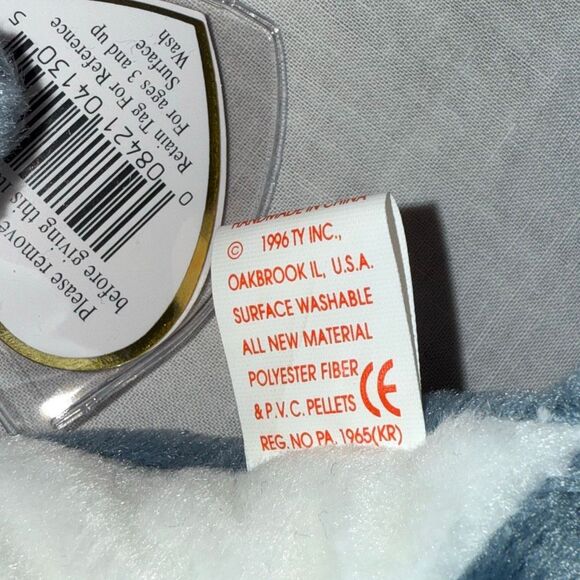 Vintage Ty Beanie Babies Aquatic Trio – Goldie 1993, Crunch 1996 & Waves 1996 – - Picture 11 of 16